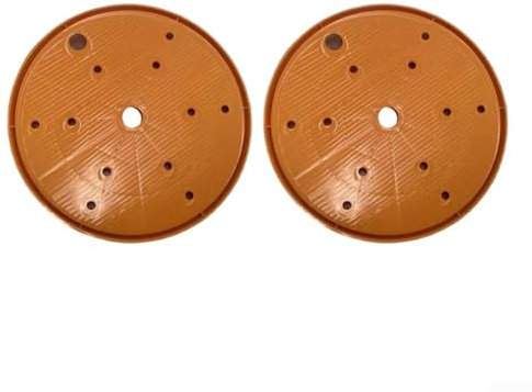 Snowchecking Round Planters Insert 25Cm, 2Pcs Plant Pot Insert With Drainage Holes Flowerpot Drain Inserts Use Less Potting Soil Planters Accessories(Orange)
