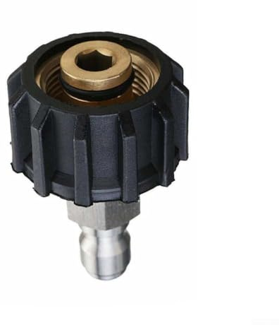 ZWEquipint Adaptateur rapide pour nettoyeur haute pression M22 14 mm 15 mm femelle, connecteur pour filetage mâle 1, 4, 3, 20,3 cm, pour accessoires de raccord de tuyau d'arrosage (3/8 QD mâle vers