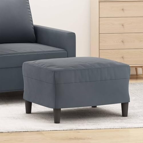 Générique Repose-Pied Gris foncé 60x50x41 cm Velours,Meubles, Poufs,349294