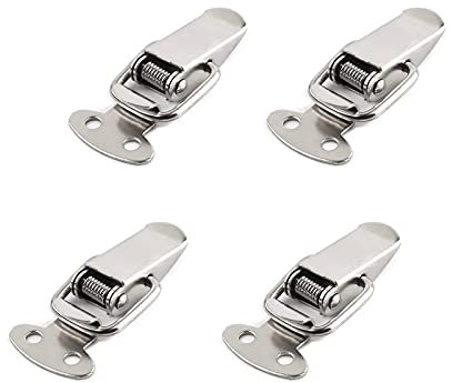 Saim Stainless Steel Case Chest Box Spring Draw Toggle Latch Catch Hasp, 4 Set