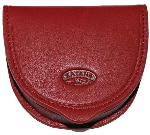 Katana - Porte-Monnaie Cuvette en Cuir - Rouge - 9 x 7 x 2.5 cm - Rouge