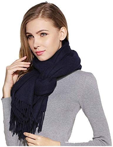 Luxuriöser, großer Schal von cashmere aus weicher Mischung aus echter Wolle