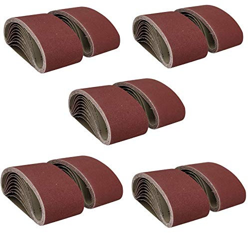 610x100mm bande abrasive abrasif Grain Mixte Fichier Power Belt Sander 100pc