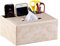 Manswill Teapoy Organizador de mando a distancia y caja de pañuelos, piel sintética, multifuncional, mesa de escritorio, bolígrafo/lápiz, contenedor de almacenamiento de teléfono para oficina en casa