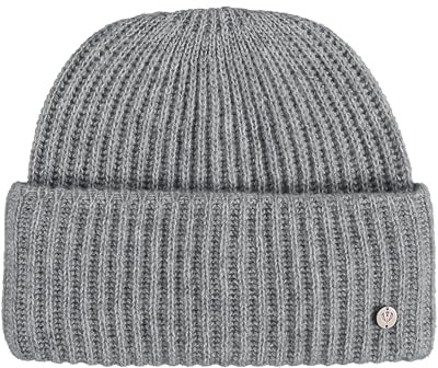 FRAAS Damen Mütze aus Kaschmir - 24 x 20 cm - warme Beanie mit Rippenmuster