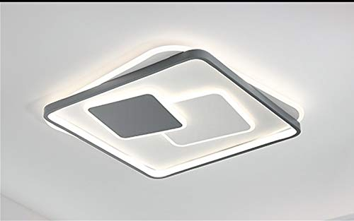Tonhandisplay LED Deckenleuchte 9643-FX 50x52 cm, 100W mit Fernbedienung Lichtfarbe/Helligkeit einstellbar diimmbar weiß/grau LED Deckenlampe