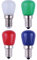 OSALADI 4 Pcs 3W 220V Glass Bulbs Colored Refrigerator Light Small Screw Bulbs Light for Camping Outdoor Patio ( White Red Blue Green)