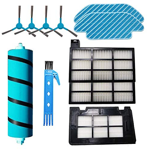 DOKKOO Recambios Accesorios para Cecotec Conga 4090 Robot Aspiradora, Material Premium 1 Cepillo Principal + 2 Mopas + 4 Cepillos Laterales +1filtros de Tanque de Agua+2 filtros de Caja de Polvo