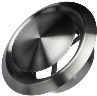Ø 160mm Diffuseur d'alimentation/Extraction - Vanne à Disque Réglable - Grille de Ventilation Ronde en Acier Inoxydable