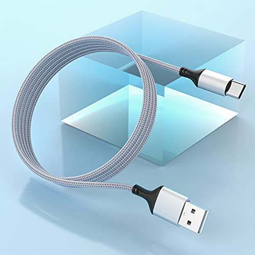 Câble USB Type C extra-long 5M/16FT, Cordon de chargeur USB A vers USB C à charge rapide tressé en nylon, Compatible avec Samsung Galaxy S10+/S9/S9+/S8/S8+, Google Pixel et autres périphériques USB-C