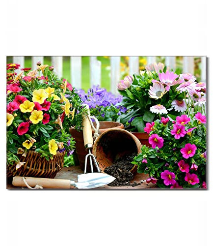 banjado Glas Magnettafel 120x80cm / Magnetwand Glas/Magnetpinnwand als Memoboard Glas/Pinnwand Magnettafel Küche, Büro, Kinderzimmer inkl. 4 Magnete & Montageset - Gartenfreude