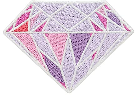 Finally Home Rosa Diamant Patch zum Aufbügeln | Diamanten Patches, Bügelflicken, Bügelbild, Flicken, Aufnäher