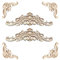 Gotetiso Holz Ornamente 6 Stück Zierleisten Holz Holzornamente Holz Schnitzerei Deko Geschnitztes Holz Holzornamente für Möbel Vintage Massivholz Geschnitzte Ornamente für Möbel
