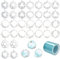 Allazone Lünette Rahmen Anhänger Charm, Offene Lünette Anhänger Gießform Schmuck, Anhänger Zubehör Tabletts and Kette für DIY Harz,gedrückt Blume Schmuck (5)