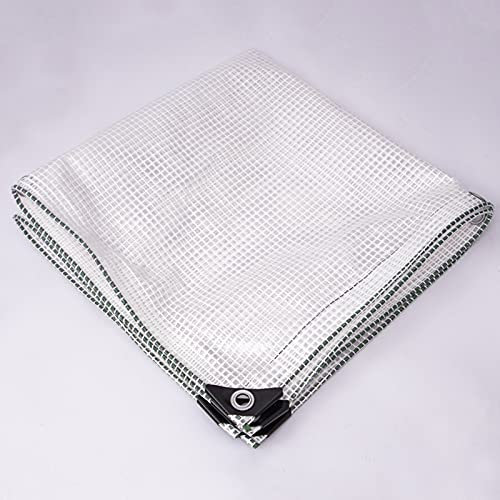 Protection étanche,Couverture extérieure,Bâche armée Transparente,avec Oeillets,Indéchirable et Coupe-Vent Bâche, pour Couverture Bateau, Terrasse et Plantes de Jardin (2x1.5m)