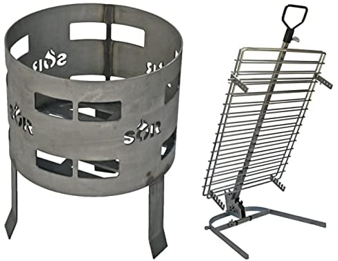 Kit premium de parrilla de hierro argentino asado brasero parrilla + parrilla argentina pesada/parrilla estaca barbacoa asado asador //