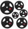 Strongway® Weight Plates Discs for Barbell Bar - 1 Inch (1) / 25mm Hole - Rubber Coated Cast Iron Weights – Tri Grip - Range of Weights and Sizes 2.5KG 5KG 10KG 15KG 20KG (15KG X 2)