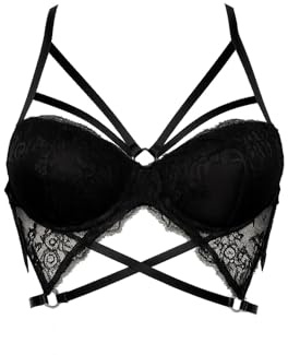 Grey Velvet Bra Frauen BH schwarz XXL