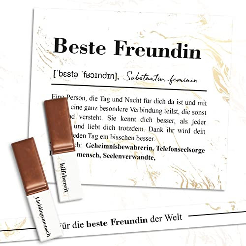 Aufkleber Set auf 3 Din A4 Sticker Bögen für Merci Schokolade für 250g Box als Geschenk ohne Schokoriegel zum persönlich Danke sagen Y062 (10 Beste Freundin)