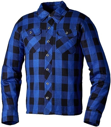 RST Lumberjack Motorrad Hemd, blau, XL