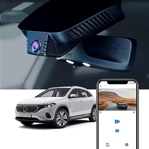 Fitcamx Dashcam 4K Kompatibel mit Mercedes-Benz EQA 2021 2022 2023 2024 (HD2-6711), Autokamera UHD 2160P Video WiFi, G-Sensor, Loop-Aufnahm, OEM Benz Zubehör, WDR Dash Cam, Plug & Play, 64 GB Karte