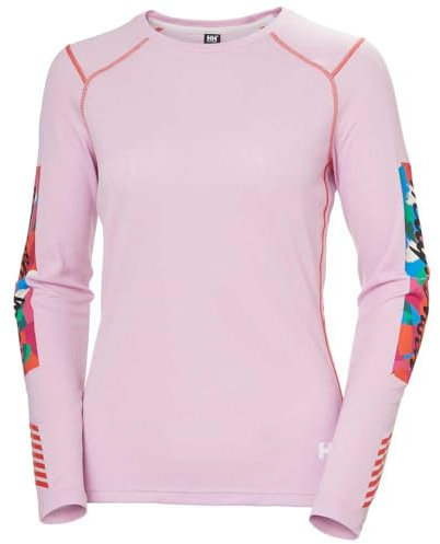 Helly Hansen Damen W Lifa Active Crew Baselayer Jacket, 053 Cherry Blossom Apres Print, S EU
