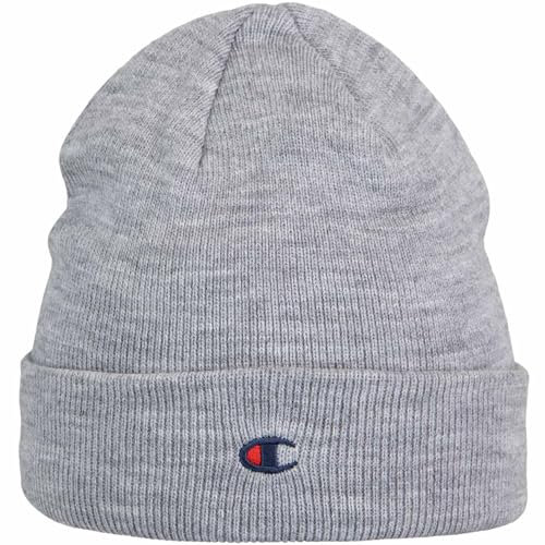 Champion Unisex Lifestyle Caps (806065) -Recycled Acrylic Knitted Yarn Embroiedered C-Logo Beanie-Mütze, Grau (EM021), One Size