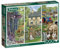 Jumbo -Falcon de Luxe Woodland Farm 1000-Piece Jigsaw Puzzle-Fiona Osbaldstone Illustration -Picturesque Triptych of Woodland Animals -Premium Recycled Board-Poster-Like Finish-Eco-Friendly Packaging