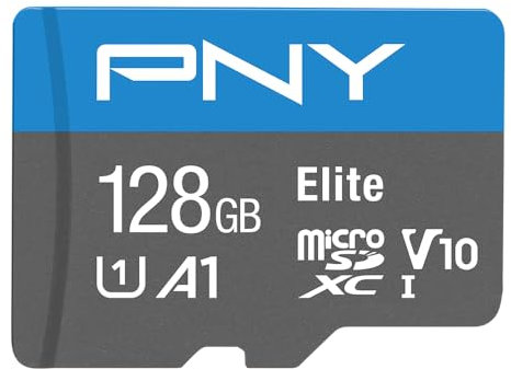 PNY Elite Mobile Accessories 128GB Class 10 U1 V10 A1 100MB/s MicroSDXC Flash Memory Card Class 10 U1 V10 A1 Full HD UHS-I Micro SD