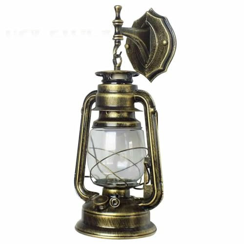 LENDISIY Außenwandleuchte Vintage, Wandleuchte Aussen Industrial, Außenwandlaternen Retro Rustikal Wandlampe Aussen Dekorative Außenlampe E27 Außen Wandlampe, ohne Leuchtmittel (Bronze)