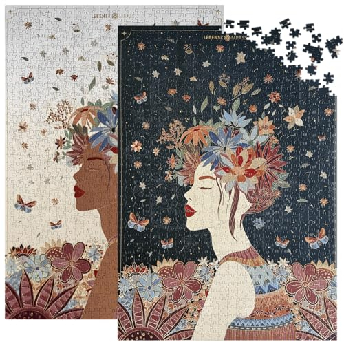 Lebenskompass® Puzzle-Set: Morning & Night - Große Puzzles für Erwachsene und Kinder ab 14 Jahren Erwachsenenpuzzle mit kräftigen Farben - hochwertige Puzzles für mehr Achtsamkeit im Alltag