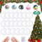 25 Stück Weihnachtskugeln, Christbaumkugeln Kunststoff, Personalisierte Weihnachtskugeln mit Perlenfaden, Weihnachtsbaum Kugeln Transparent, Christbaumkugeln DIY, Weihnachtskugeln zum Befüllen(5CM)