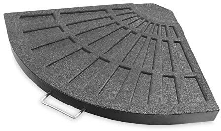 Harrier Poids de Base pour Parasol Banane [12,5/25kg/50kg] | Poids en Résine de Béton Résistants aux Intempéries pour Fixer les Parasols de Jardin Cantilever (4x Poids de Base de 12,5kg)