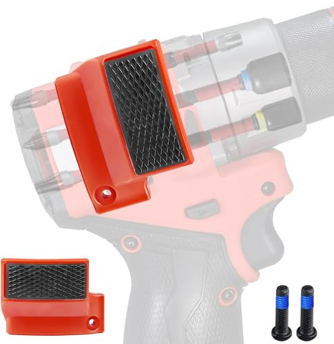 CYDW Bithalter für Milwaukee M12 Gen 3 Schlagschrauber, magnetischer Werkzeughalter mit zwei Schrauben, Bits-Holster, rot, Kunststoff, offene Oberseite