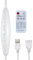 Clearhill USB Male and Female Dimmer Switch with The Remote Control,6-Speed Dimming,ON-Off Function,Stepless Dimming,2A Current,22AWG Wire,60s delay Off,for 5V Single Color Led Lights(White)