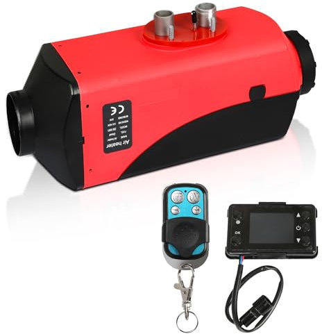 Vigevee Chauffage auxiliaire diesel 8 kW, chauffage diesel 12 V, chauffe-air diesel avec écran LCD, chauffage Air Diesel avec silencieux, chauffage à télécommande
