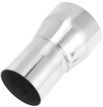Motoforti 2'' OD to 2.5'' OD Mandrel Exhaust Pipe Adapter Reducer 4 Length | Car Exhaust Pipe Tubing Piping Adapter, 201 Stainless Steel, Silver Tone