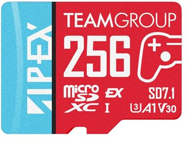 APEX SD7.1 256 GB SDXC (rot/blau, MicroSD Express)