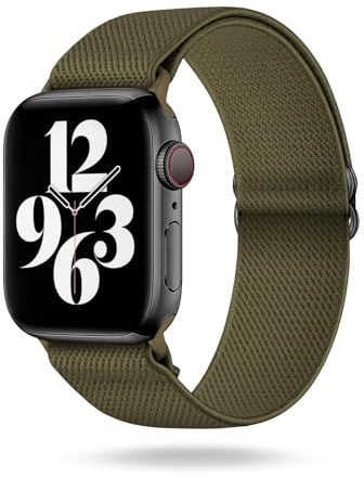 ONEFLOW Flex Loop Kompatibel mit Apple Armband Elastisch, Textil Stoff iWatch Armbänder Damen Herren Sport, Sportarmband Nylon Ersatz Watch Band Flexibel