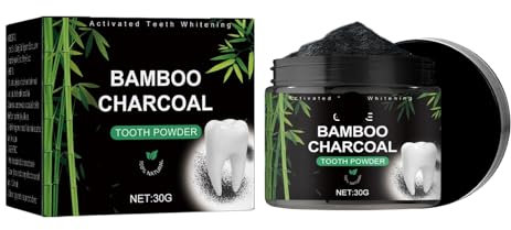 KLYso Poudre Dentaire Au Charbon De Bambou: Blanchiment Naturel des Dents, Nettoyage en Profondeur, Haleine Fraîche, Élimination des Taches Et du Tartre, Protection De L'émail Et des Gencives(1PCS)
