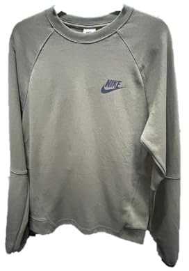 NIKE Tech Fleece Sweatshirt Black DD5257 Olive Green Herren, olivgrün, M