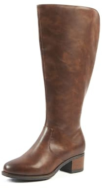 OHC – ACAI Model – Women's High Boots for Wide Feet and Calves, 2XL – Removable Double Insole. 5.5 cm Heel – Zip Closure – Elegant and Comfortable Style