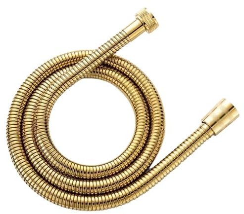 Manguera de ducha dorada [150 cm] a prueba de fugas, acero inoxidable flexible, universal, antiestallido, antitorceduras, para ducha musulmana, repuesto de tubería de alta presión para bidé