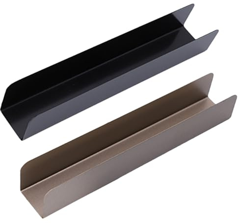 Edelstahl Längliche Keksform, U-form, Antihaft, 2 Stück | Rechteckig und Leicht, für Selbstgemacht Backen und Partys, Schwarz und Gold, Praktisch