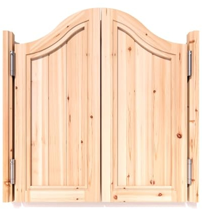 Porte De Saloon Western Cow-boy, Intérieure En Bois Massif Non Finie Portes Battantes Café Avec Charnières Métalliques Pour Porche/salon/cuisine(100x100cm)