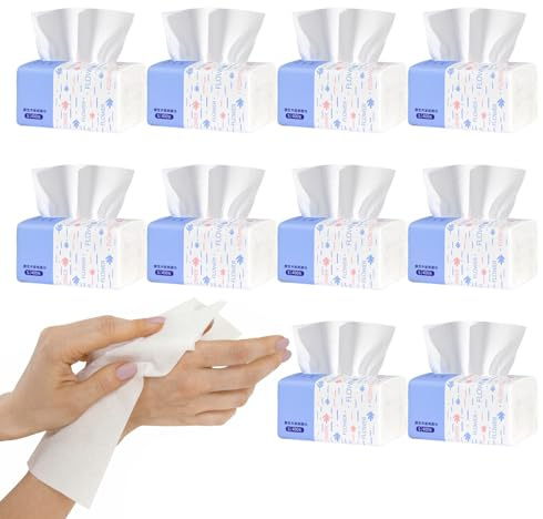 Mouchoirs de voiture : papier toilette à 4 couches | Lingettes de nettoyage du visage du nez | Pour la salle de bain, la maison, la cuisine, l'école, les voyages, l'enseignement, la chambre, le salon.