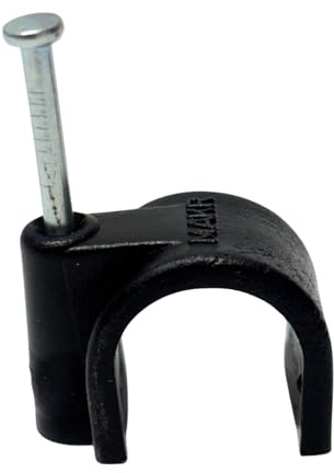 16mm Pipe Wall Clip Hose Wire Wall Mount Tidy Black Nail Fixing Holder Garden Micro Irrigation (25)