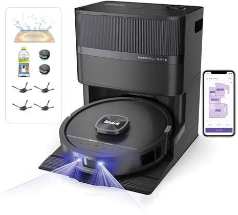 Shark PowerDetect UV Reveal Robot Mop and Vacuum, Black, AV3020XEUK
