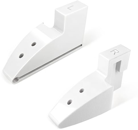 Portabotellas blancas para Liebherr Frigorífico Set Izquierda Derecha 2 Piezas Soporte de Puerta Flaschenfach Halter Pieza de Repuesto Apto para 7426772 7433698 9193353 Montaje en Tapa Estable