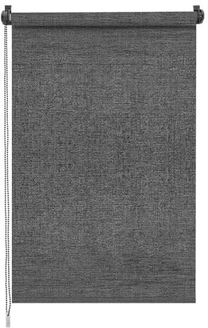 Sekey Lichtdurchlässig Seitenzugrollo ohne Bohren Klemmfix Fensterrollo Sichtschutz und Sonnenschutz 130x150cm Grau